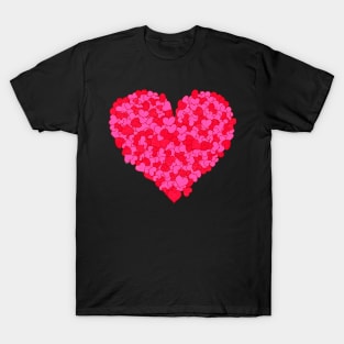 Valentines Red Hearts, I Love You A Million Pieces Of My Heart Matching Couple T-Shirt
